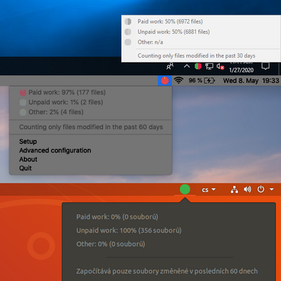 Jakub Valenta and Jiří Skála - Human Activities, desktop app screenshot composition